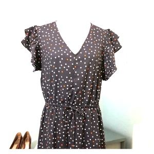 Madison Jules Navy and polka dot dress